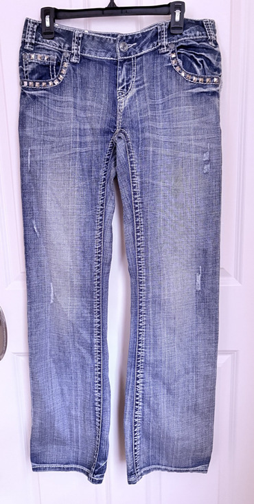 Rock And Roll Cowgirl Denim - Rock & Roll Cowgirl Riding Jeans Womens 31x34 Blue Low Rise Bootcut